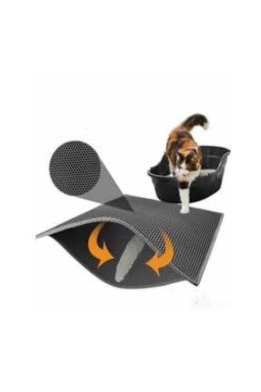 optimal&prime Maxi Xxl Büyük Boy Kedi Tuvaleti Üstten Açılır Simit Yataklı Kauçuk Paspaslı Tam Set