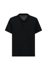 Kiğılı Polo Yaka Regular Fit Nakışlı Pamuklu Tişört - Lacivert