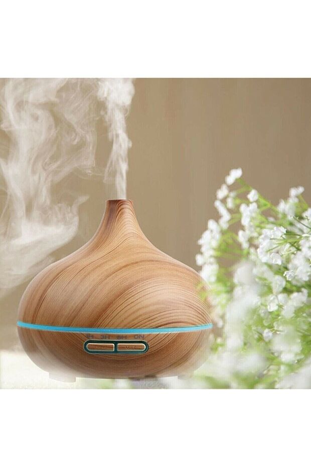 M90 Aroma Difüzör Gece Işığı 7 Led Nemlendirici Kumandalı Buhar Makinesi 550 ml