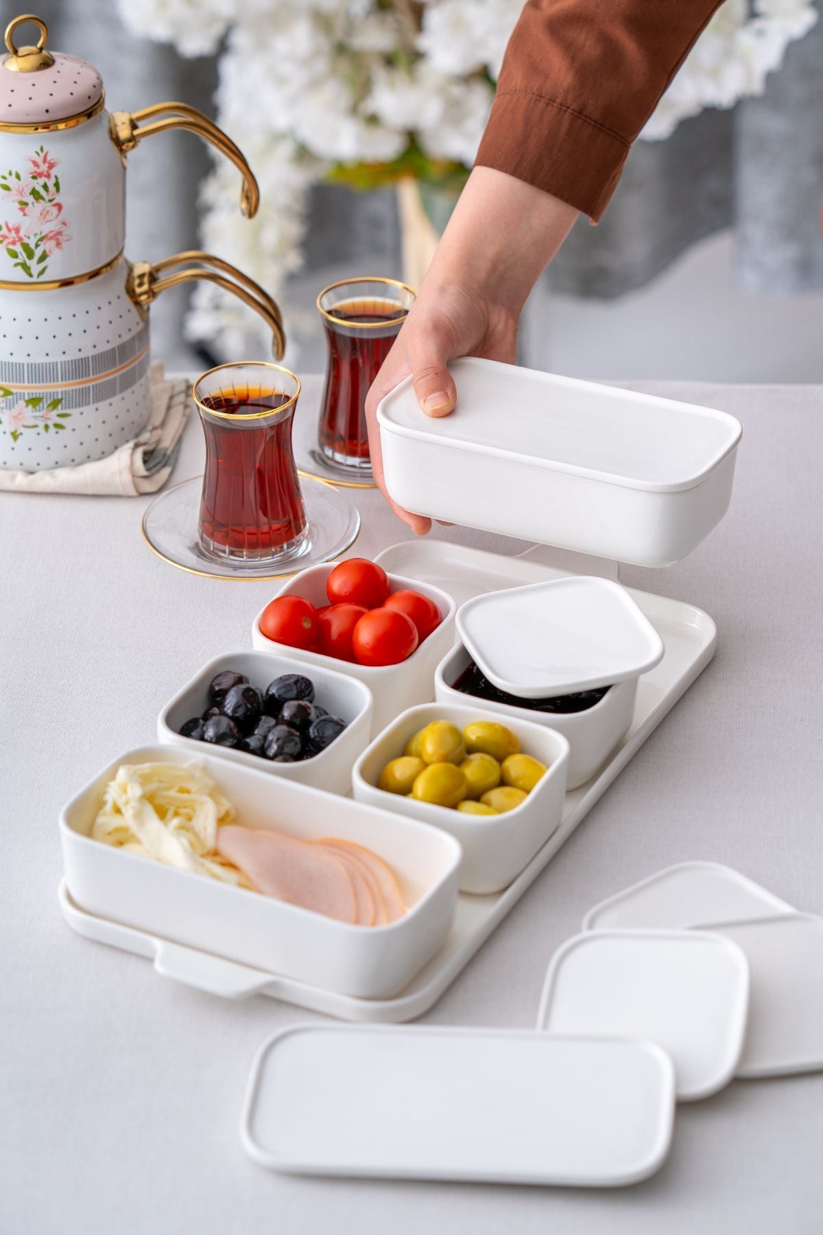 ACAR Pure White Parça Porselen Kahvaltılık