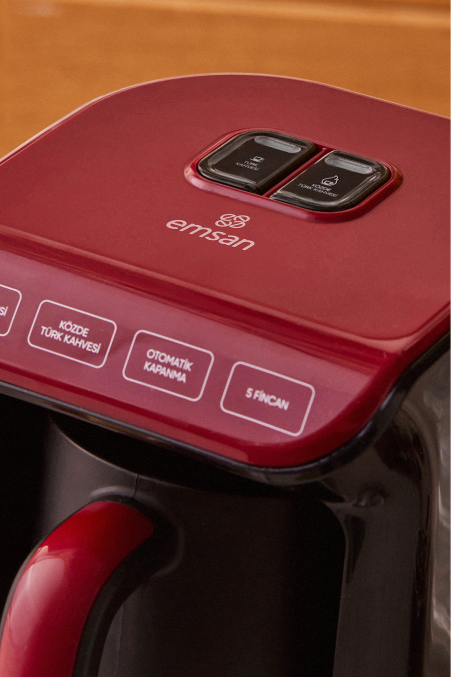 Emsan Közde Türk Kahve Makinesi Cherry Red 5 Fincan Kapasiteli