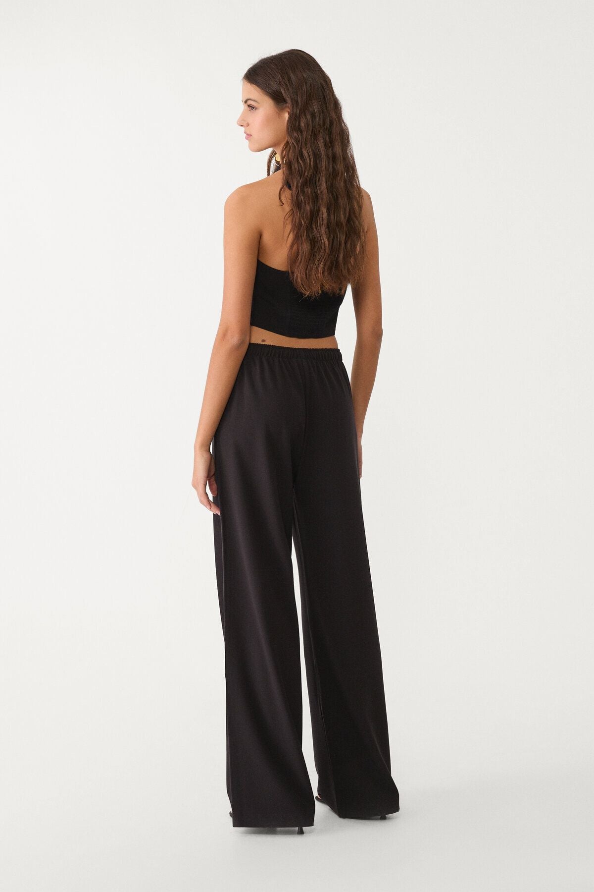 Stradivarius Uzun dökümlü şık pantolon