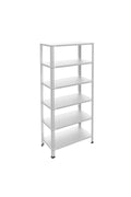 RafBurada 6 Katlı Galvaniz Çelik Raf - Depo, Arşiv, Kiler, Dosya, Market Rafı 43x93 Cm-200 Cm-0.70 Mm