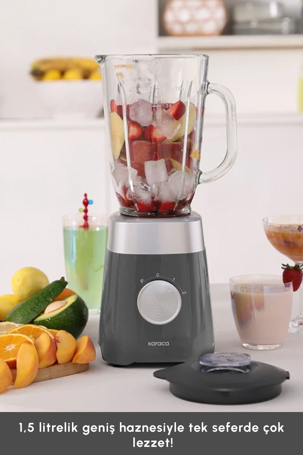 Karaca Multiblend Smoothie Blender Gri w - Görsel 4