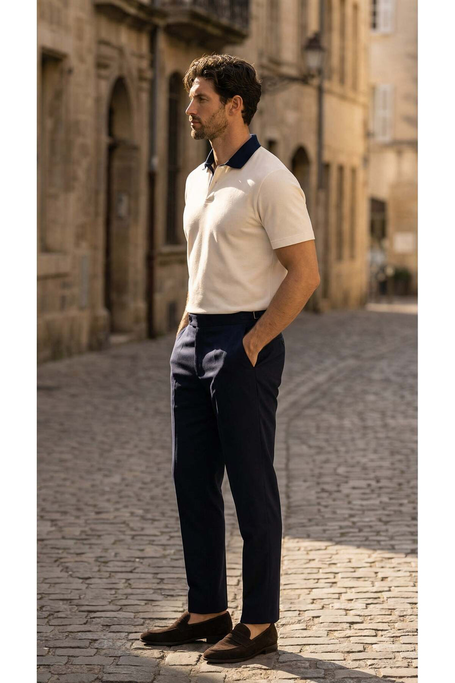 Valiberta Arthur Regular Fit Nova Pike Kumaş Polo Yaka T-Shirt - Beyaz - Siyah