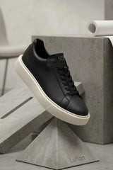 Lufian Tommy Erkek Sneaker Ayakkabı Siyah - Siyah-Beyaz