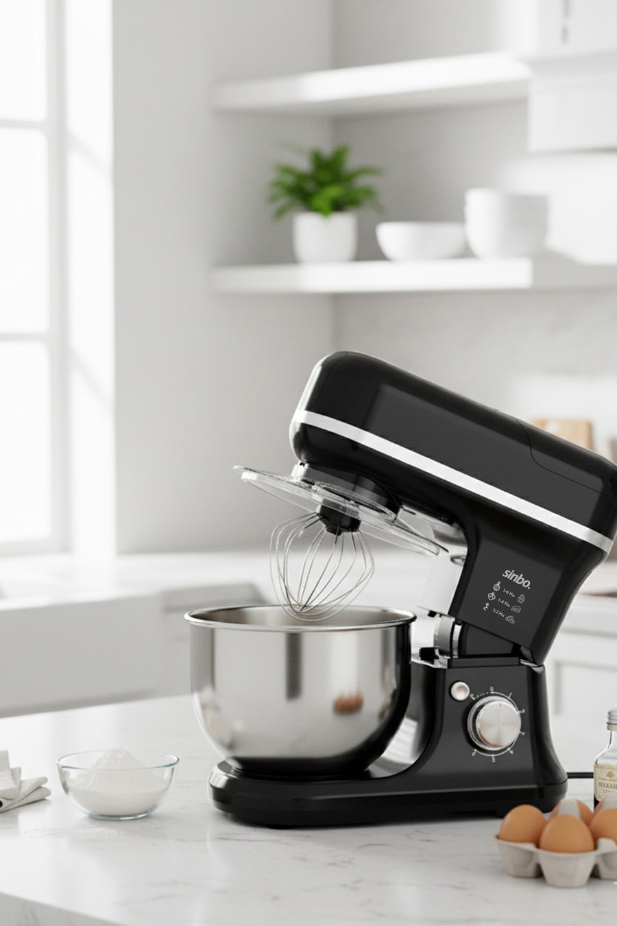 Sinbo SMX-2772 Çok Amaçlı 3ın1 Mutfak Şefi Hamur Yoğurma Kıyma Makinesi Sürahi Blender 1200w - Siyah