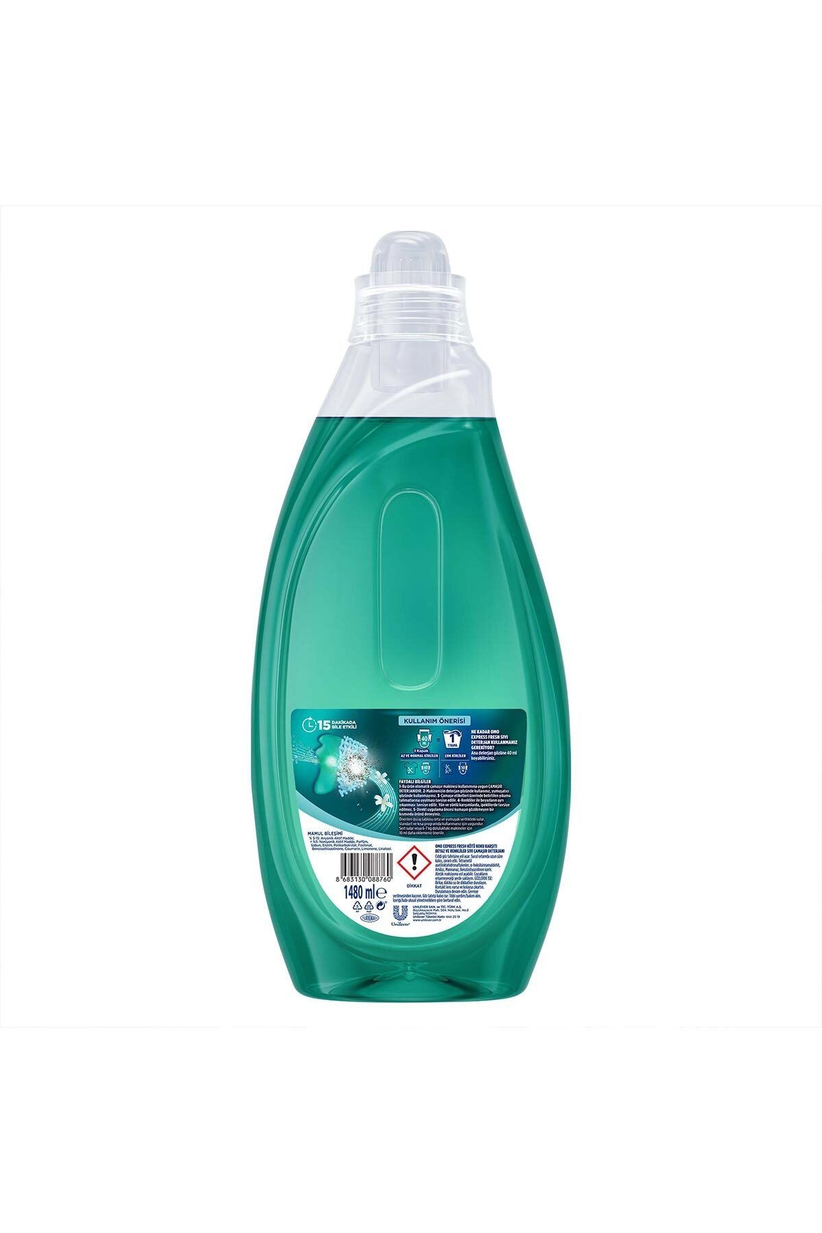 Omo Express Fresh Kötü Koku Karşıtı Beyaz Renkliler Deterjanı ml - Görsel 8
