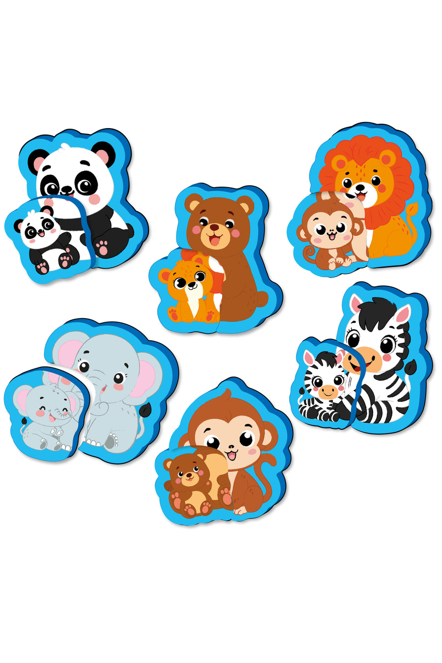 yükselen zeka 6-16 Ay İlk Pofidik Magnet Puzzle - Orman Hayvanları