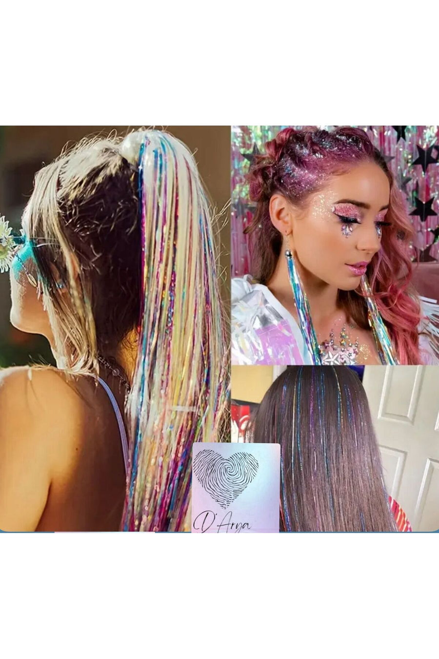 Darya DD283 Işıltılı Hair Tinsel Saç Simi Açık pembe HT09
