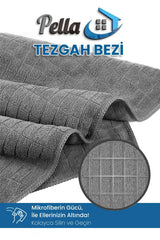 Pella 3'lü ithal Mutfak Bezi (MİKROFİBER) , Gri (40 CM X 40 CM)