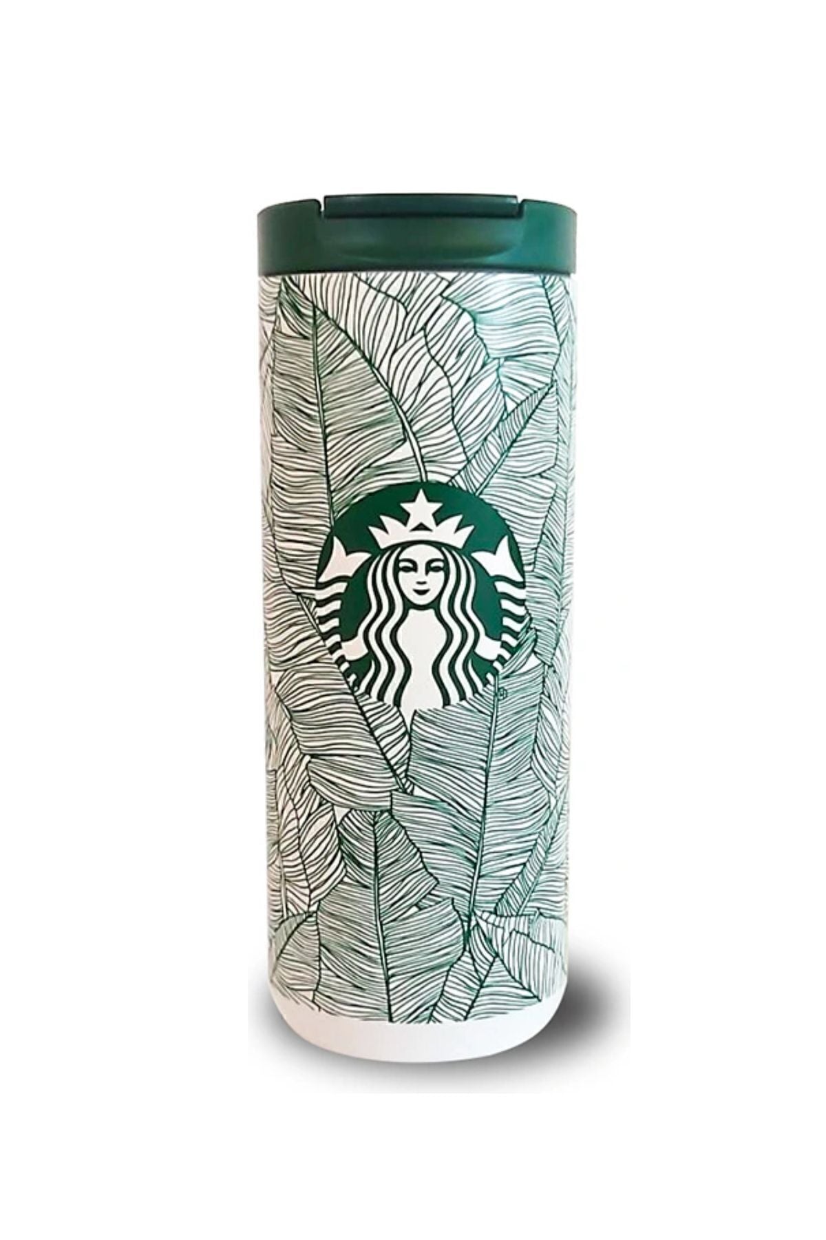 Starbucks ® Paslanmaz Çelik Yaprak Desenli Termos 355 ml -