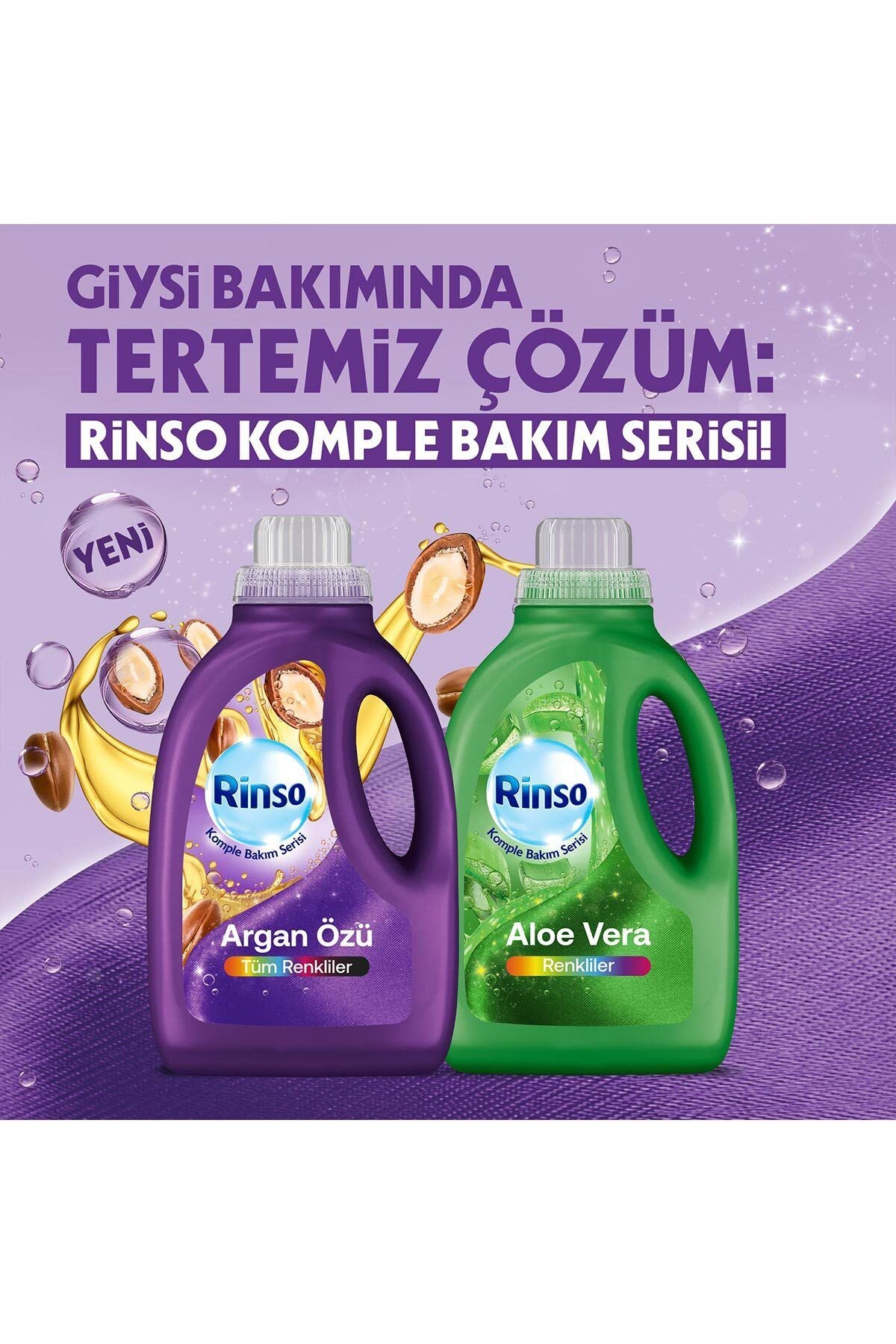 Rinso Sıvı Çamaşır Deterjanı Komple Bakım Serisi Argan Özü Tüm Renkliler Için L X - Görsel 8