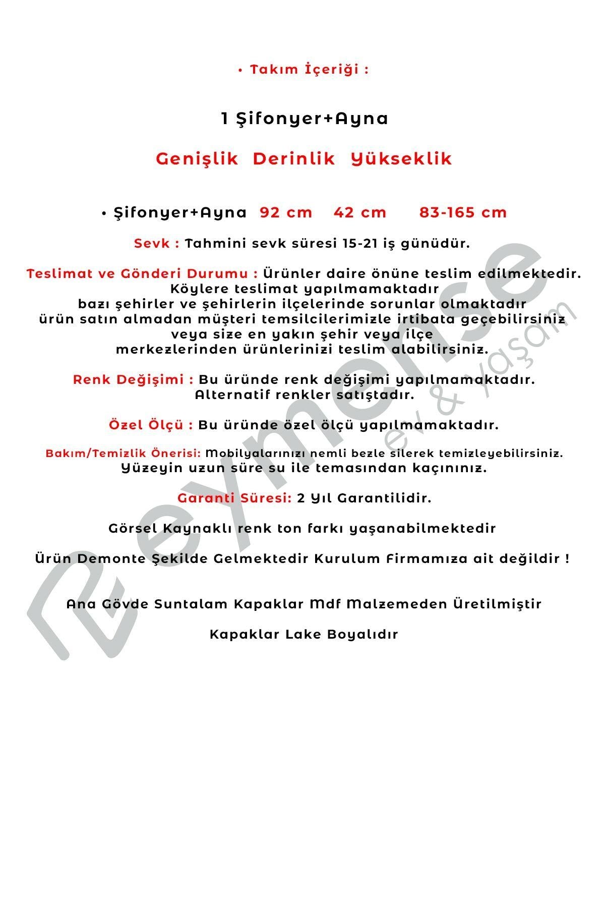 Eymense Sude Bohemodern Aynalı Şifonyer - Görsel 6