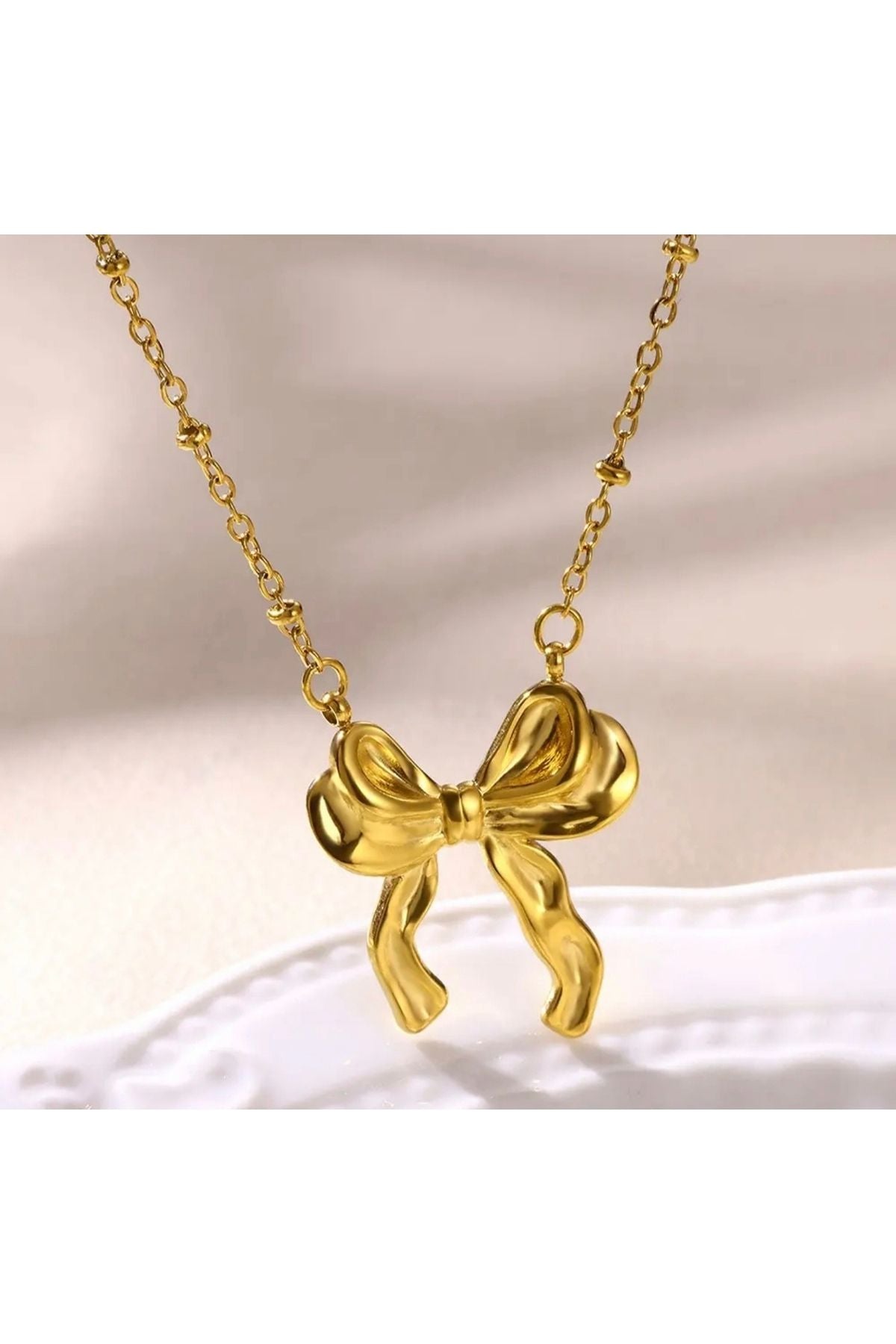 monalisatoka Kadın Gold Fiyonk Kolye - Altın 3