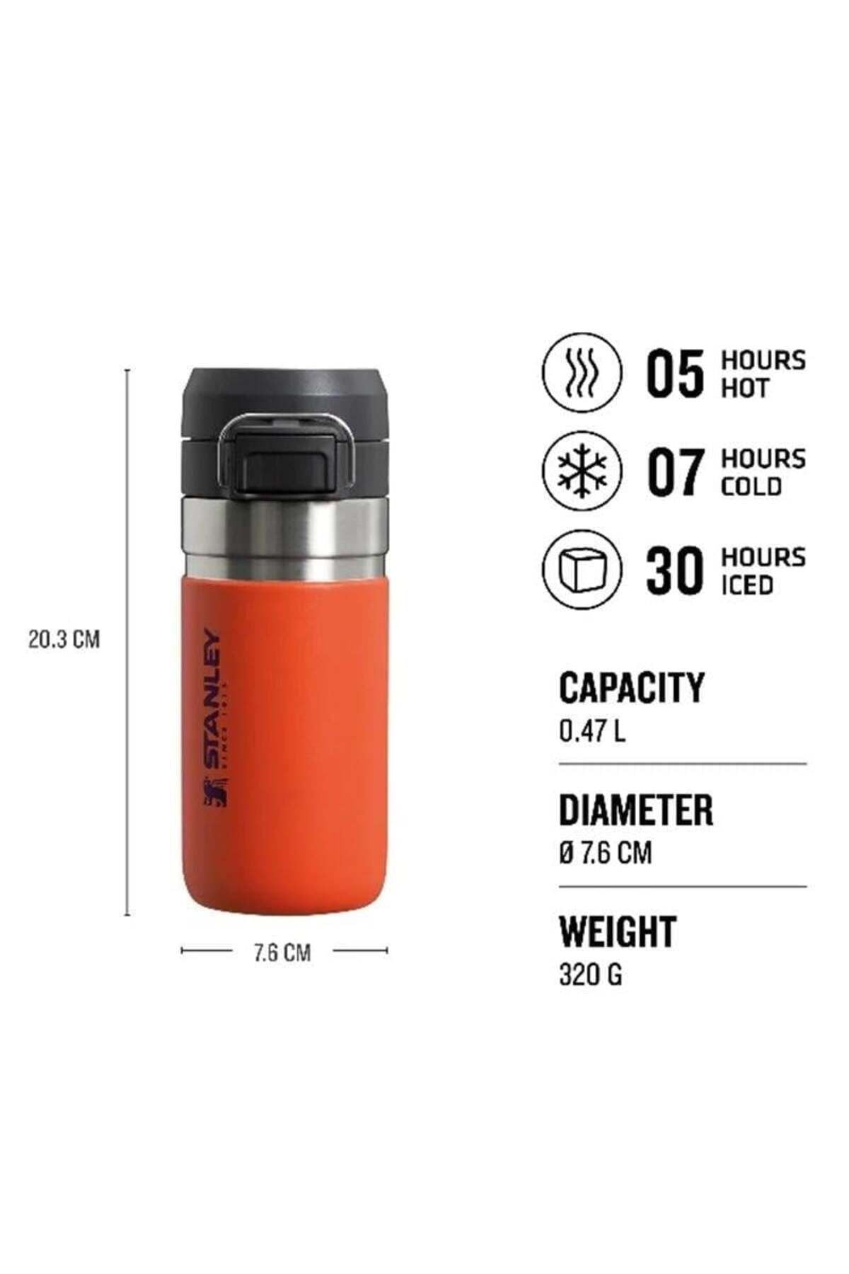 Stanley The Quick-flip Water Bottle oz/Ltigerlily Termos - Görsel 2