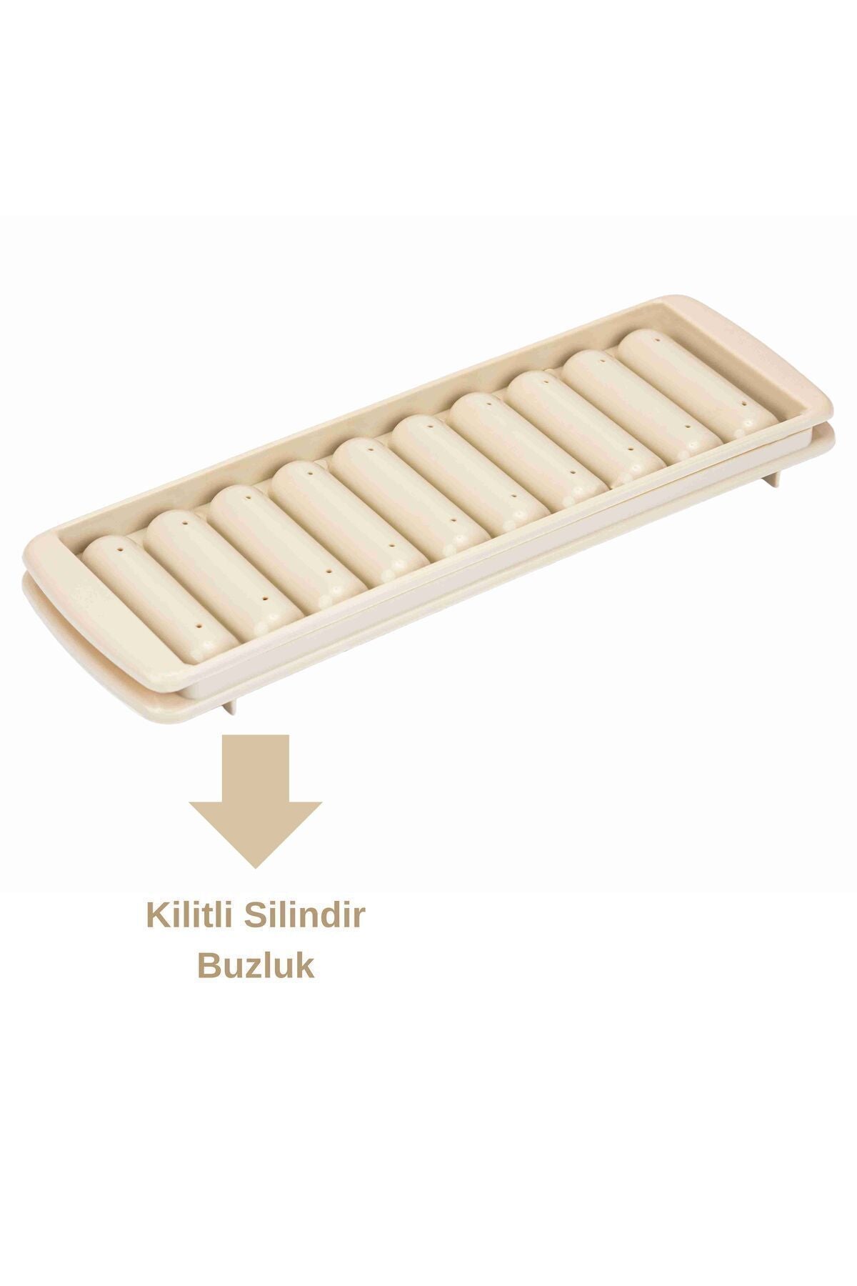Mapple Home 2'li Hazneli Silindir Çubuk Buzluk Kilitli Şişe Buzluk Kabı