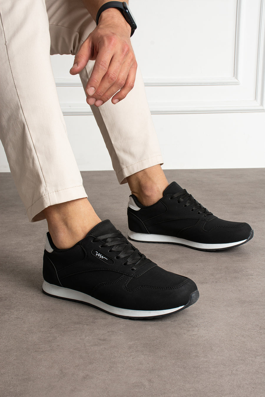 Peaker Club Peaker Sneaker Unısex Rahat Günlük Kullanıma Uygun Ergonomik Spor Ayakkabı - Siyah Beyaz