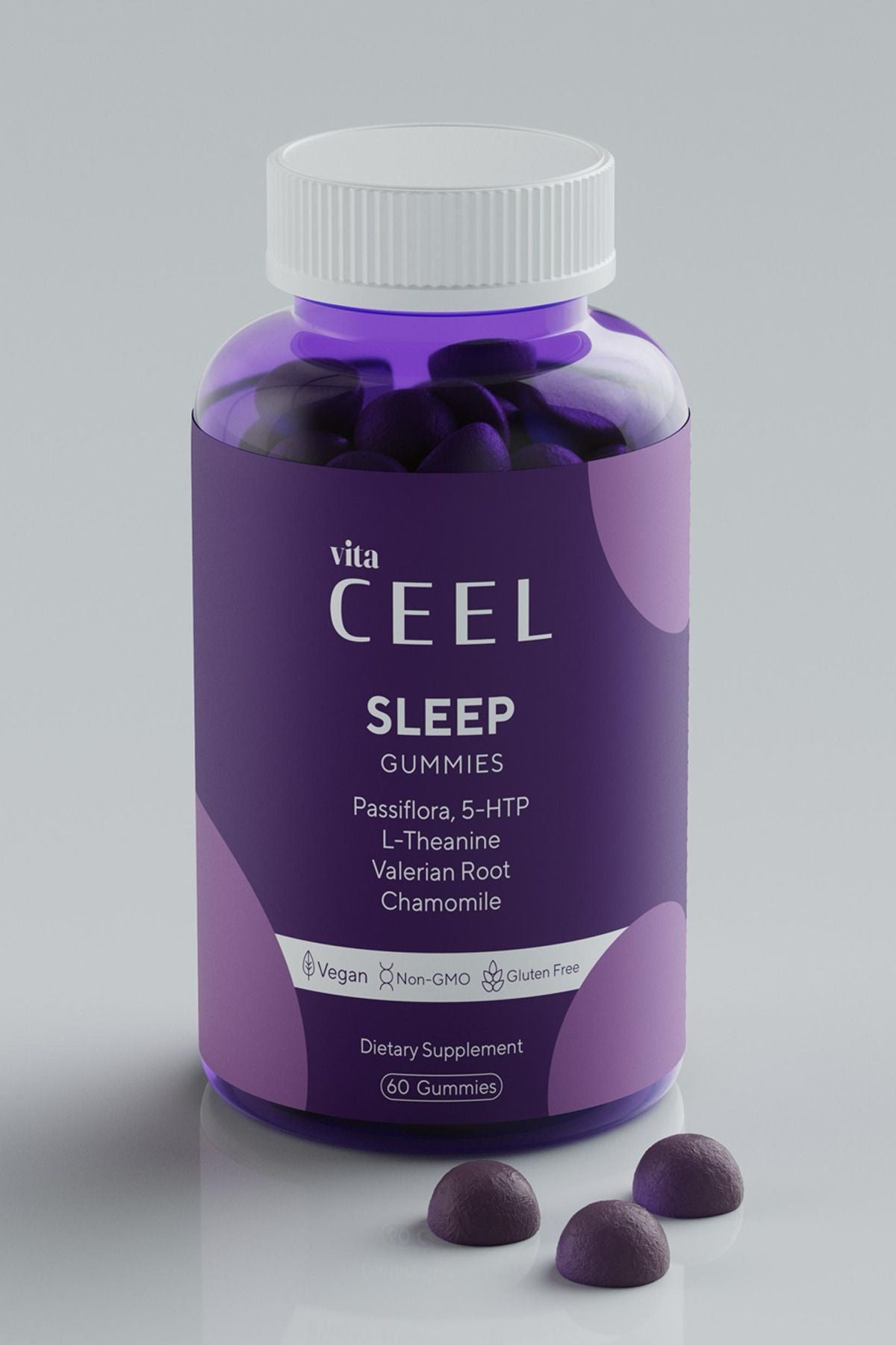 Vita Ceel Uyku Döngüsüne Yardımcı Vegan Sleep Gummy Vitamin Passiflora, Vitamin B6, 5-  http, L-theanie