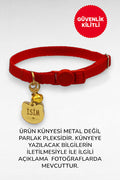 CARAMELOS İSİMLİ KEDİ TASMASI KEDİ İSİMLİK KİŞİYE ÖZEL-EKO SERİSİ - Koyu Mavi