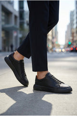 Lufian Tommy Erkek Sneaker Ayakkabı Siyah - Siyah-Siyah