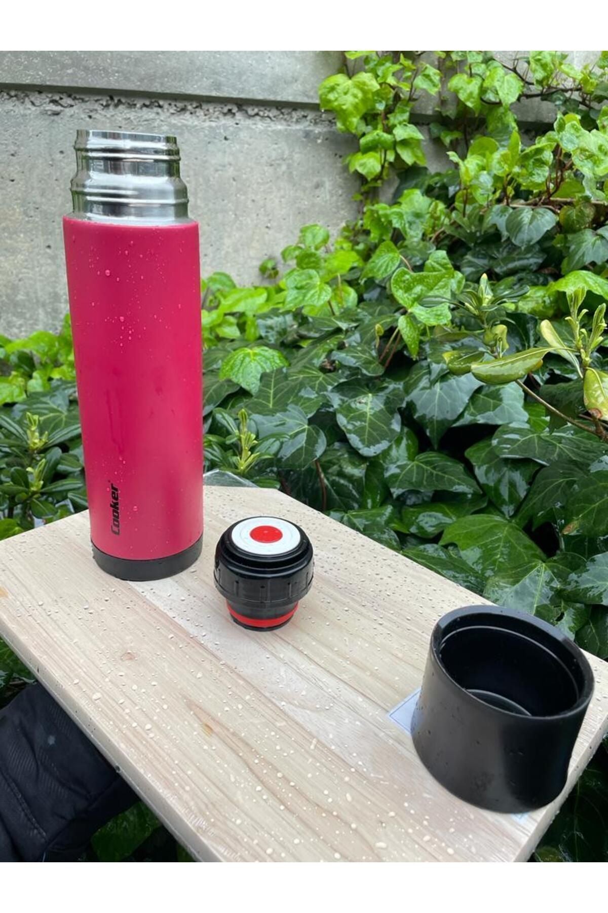 Cooker Viva Magenta Çift Kat Paslanmaz Çelik ml Termos ( Çay Kahve Mama Termos Piknikamp Okul ) - Görsel 2