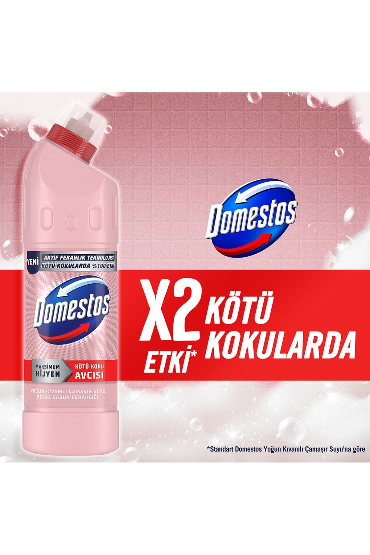 Domestos Çamaşır Suyu Beyaz Sabun Ferahlığı ml XÇamaşır Suyu Dağ Esintisi ml X - Görsel 7