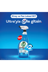 Cif Ultra Sprey Anında Etki Kir & Yağ Çözücü 750ml x1 Sakura Sprey x1 Kireç ve Pas Sökücü x1
