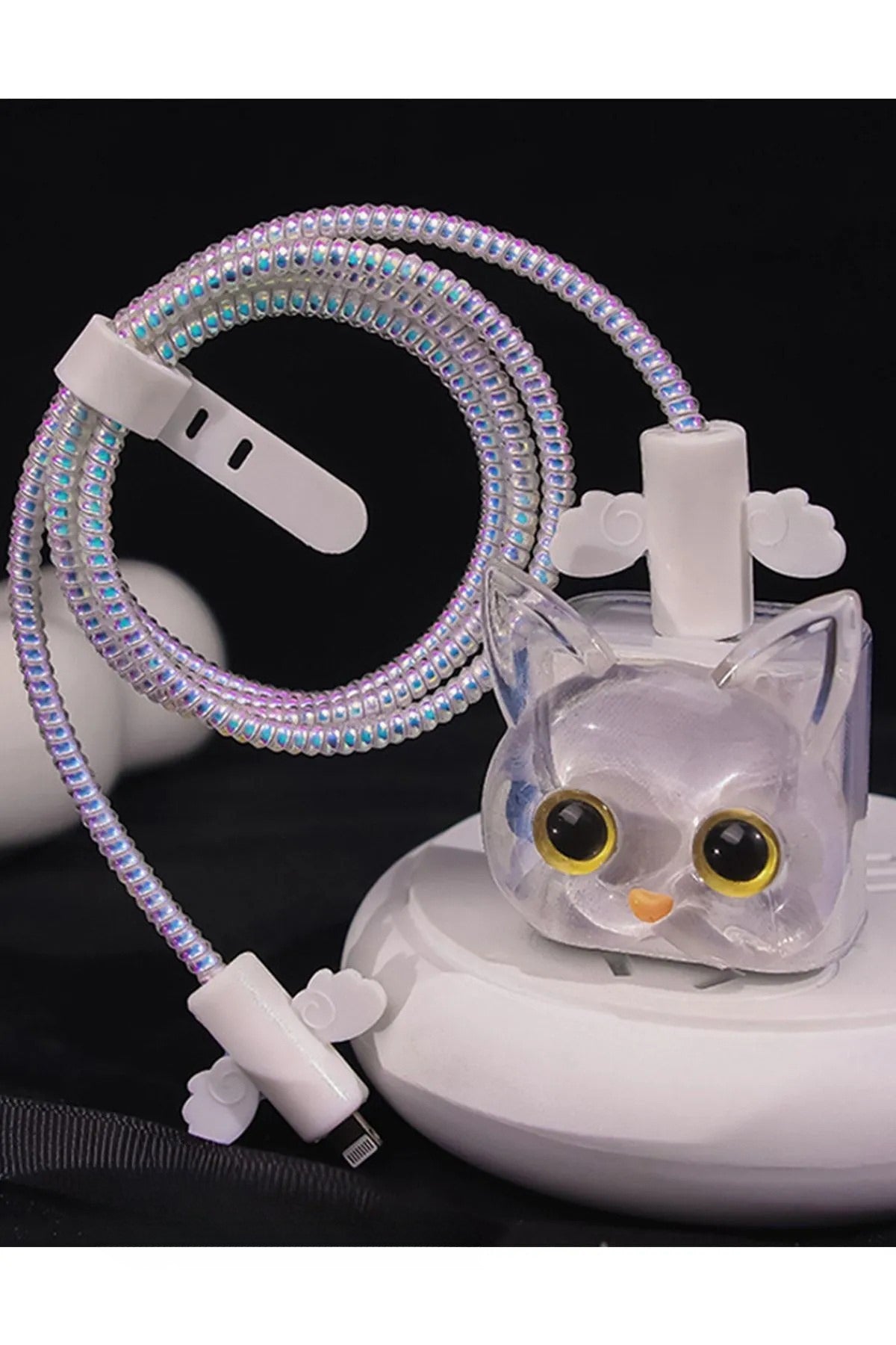 Dublin İphone 18w/20w Uyumlu Şarj Aleti Kılıfı, Şarj Kablosu Koruma Aparatı, Toparlayıcı, Koruyucu