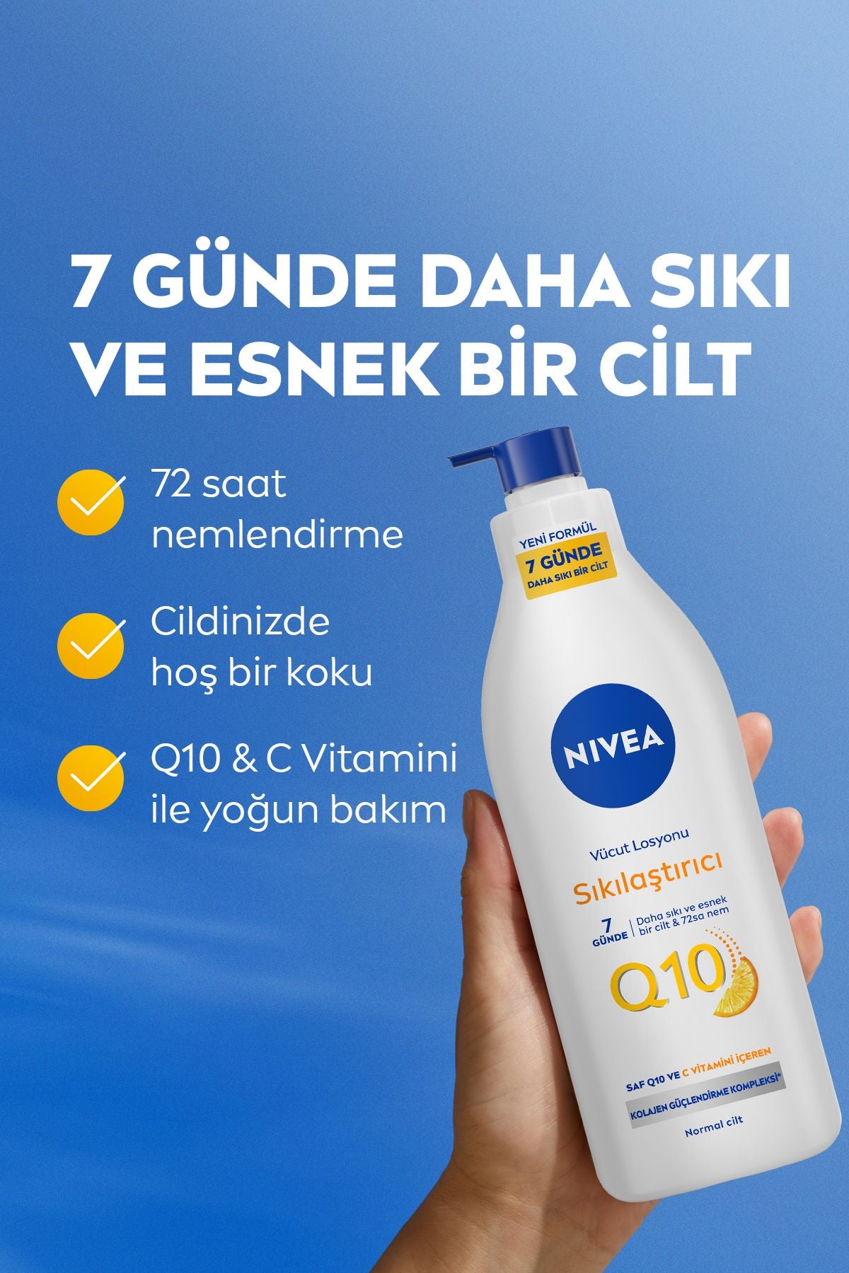 NIVEA Q10 Sıkılaştırıcı Vücut Losyonu 400ml, C Vitamini, Nemlendirici, Kolajen Tetikleyici Kompleks,X2Adet - orange 2