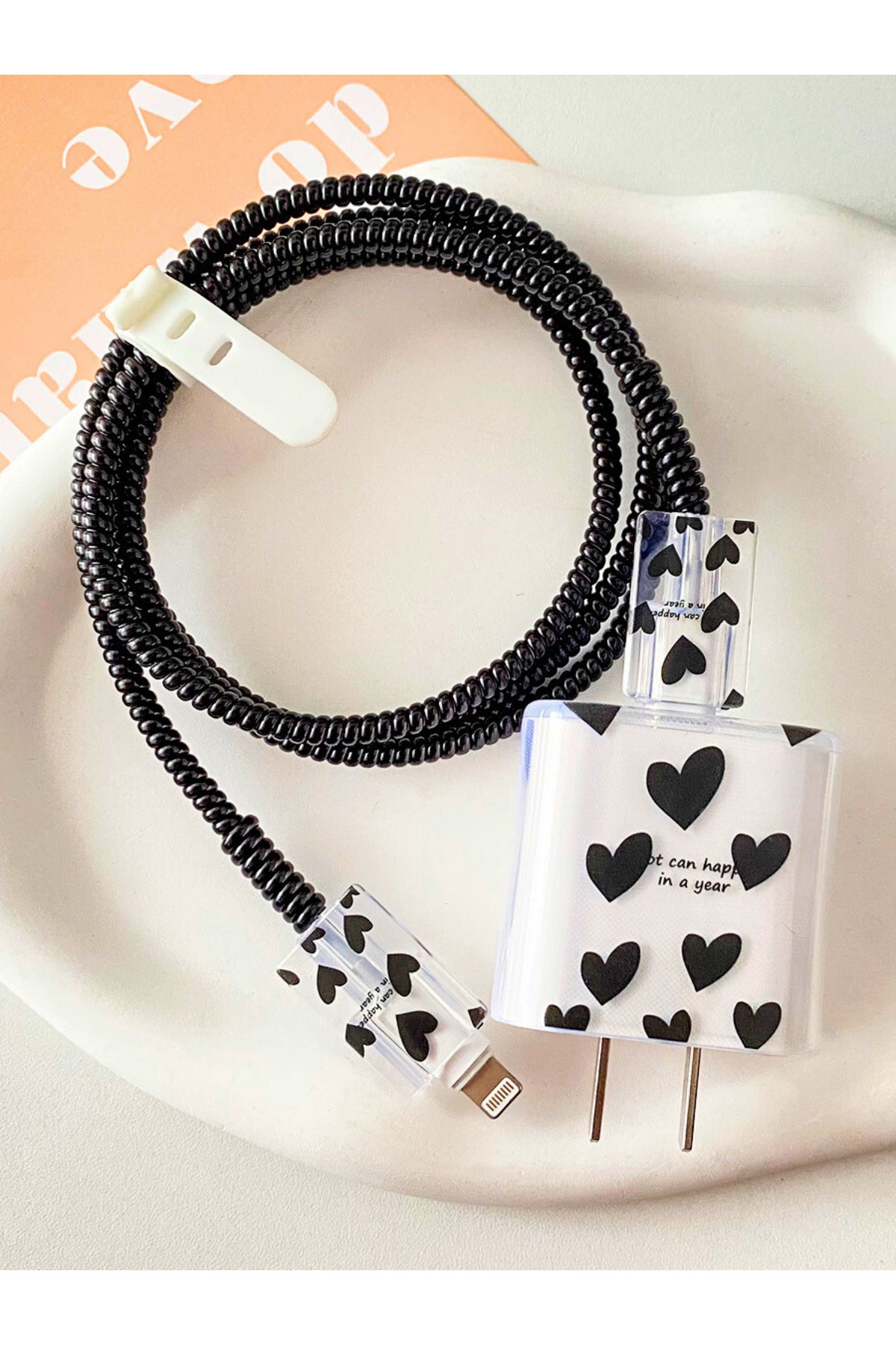 Dublin İphone 18w/20w Uyumlu Şarj Aleti Kılıfı, Şarj Kablosu Koruma Aparatı, Toparlayıcı, Koruyucu