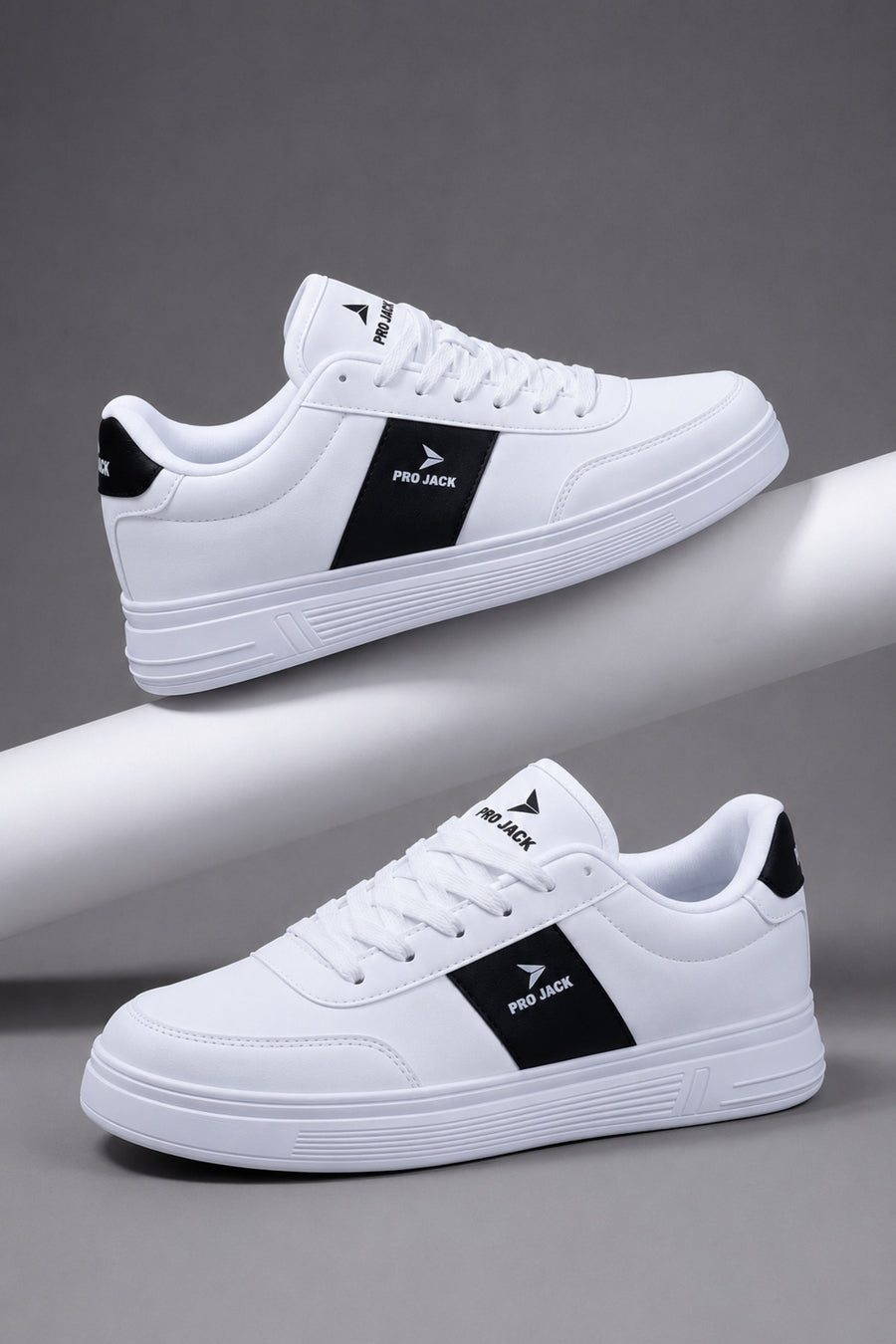 PRO JACK Beyaz Günlük Ortopedik Sneaker Erkek Spor Ayakkabı - PJ732 - Beyaz-Siyah