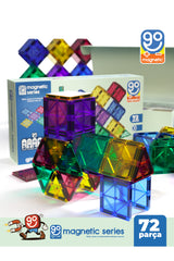 Go Toys Go Magnetic Series 72 Parça Manyetik Yapı Blokları Original - Mıknatıslı Manyetik Bloklar