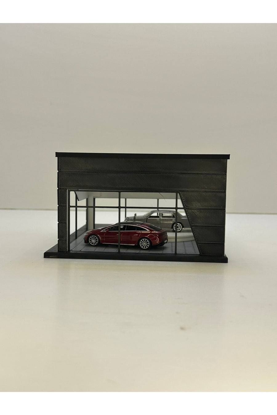 Butik 3D Baskı 1/64 Ölçekli Mercedes Showroom Tasarımlı Diorama Araç Sergileme Garajı