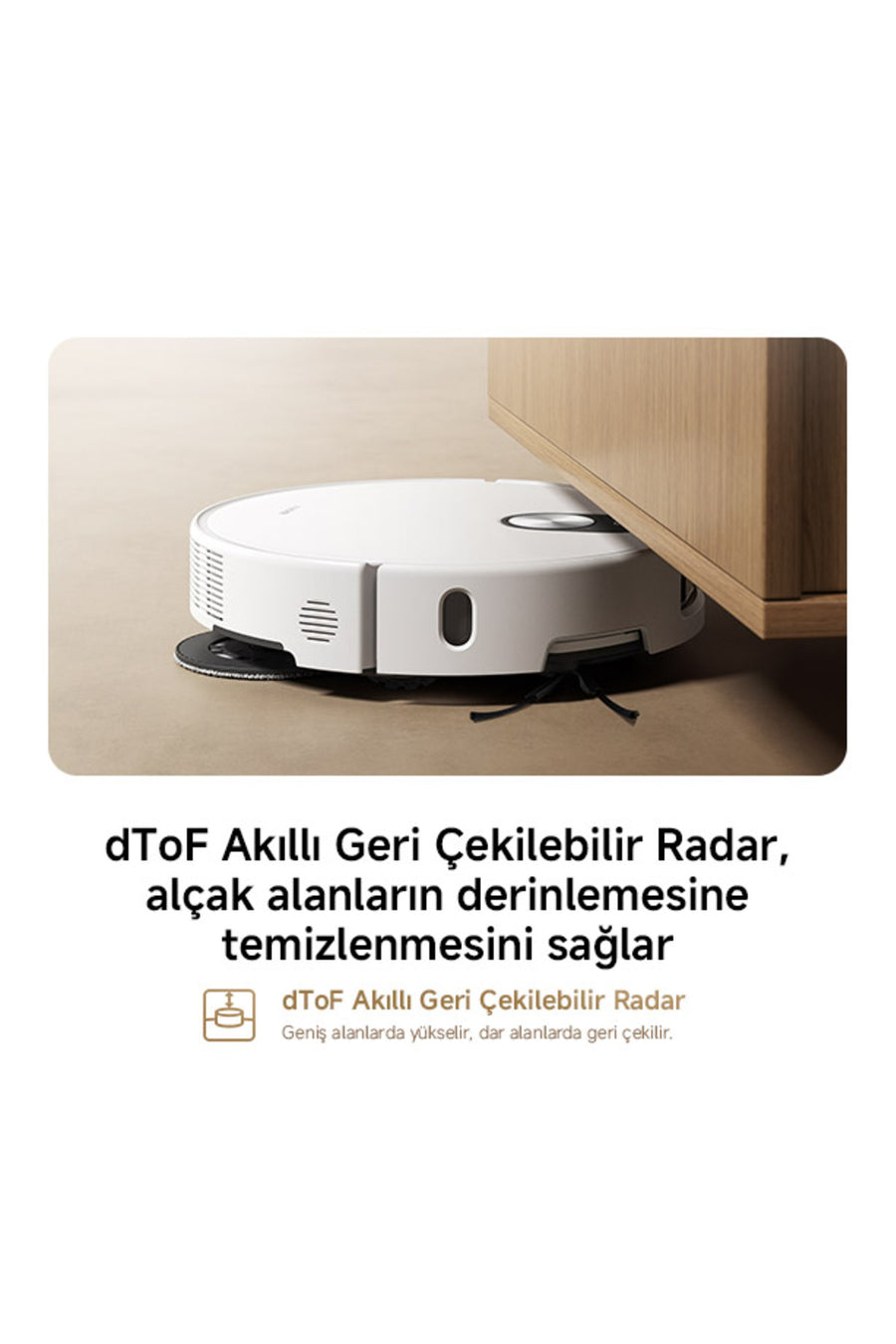 Xiaomi Robot Vacuum 5 Beyaz Akıllı Robot Süpürge 20000 Pa Emiş Gücü ( Xiaomi Türkiye Garantili)