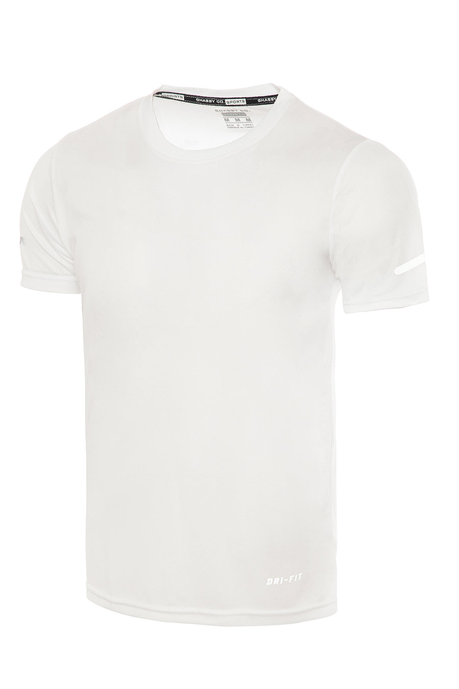Ghassy Co Erkek Nem Emici Hızlı Kuruma Atletik Teknik Performans Spor T-shirt - Beyaz