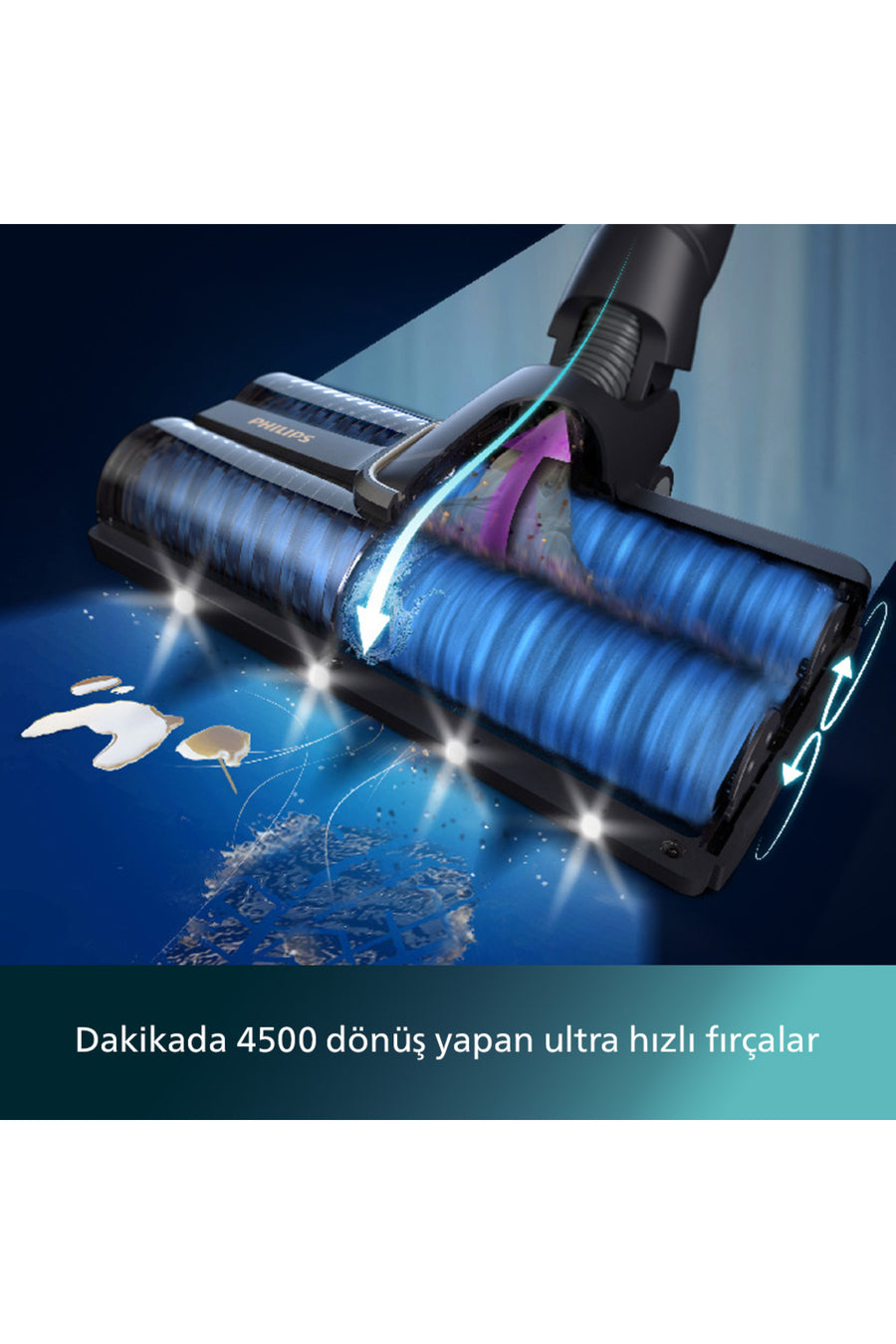 Philips 9000 Serisi AquaTrio Islak&Kuru Süpürge, Otomatik Temizleme, AquaSpin, PowerCyclone Aqua, XW9463/11 - Siyah