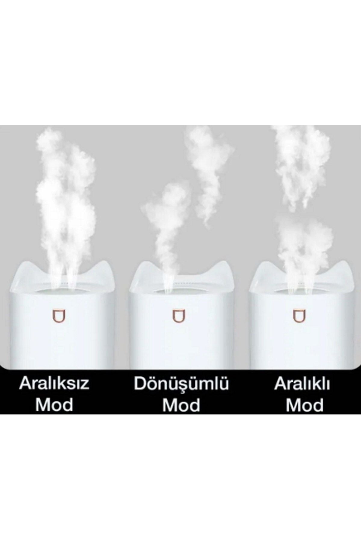 MBüyük Boy Hava Nemlendirici Buhar Makinesi Ml Işıklı Ambians Yedek Filtre Hediyeli - Görsel 2
