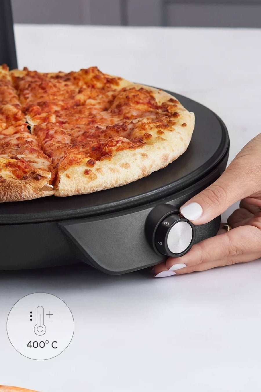 Karaca Gastro 10 in 1 Pizza Lahmacun ve Tandır Ekmeği Makinesi Biodiamond Matte Black - Black