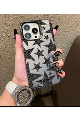 Caseji İphone 15 Pro Max Uyumlu Dağ Tasarımlı Arkası Sert Kenarları Yumuşak Telefon Kılıfı MK01A