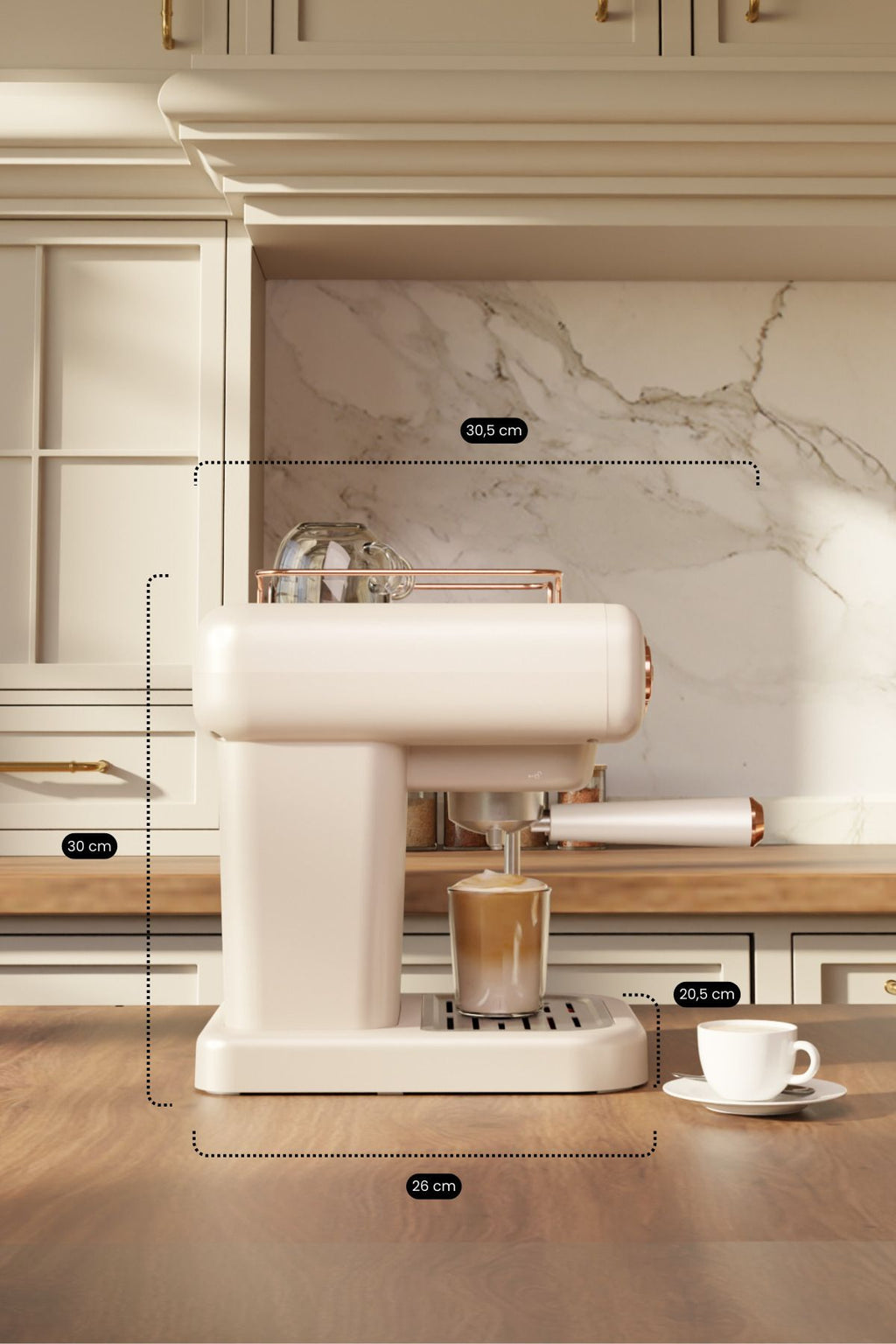 Fressi Espresso Latte Cappuccino Kahve Makinesi Süt Köpürtücülü bar Basınçlı lt Em-Ristretto - Görsel 5