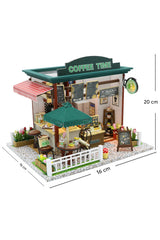 NoviHobby 3D Puzzle Ahşap Minyatür Maket Kiti DIY Kendin Yap Led Işıklandırmalı Maket Ev