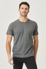 AC&Co / Altınyıldız Classics Erkek/unisex Beyaz %100 Pamuk Slim Fit Dar Kesim Bisiklet Yaka Basic Tişört - Gri