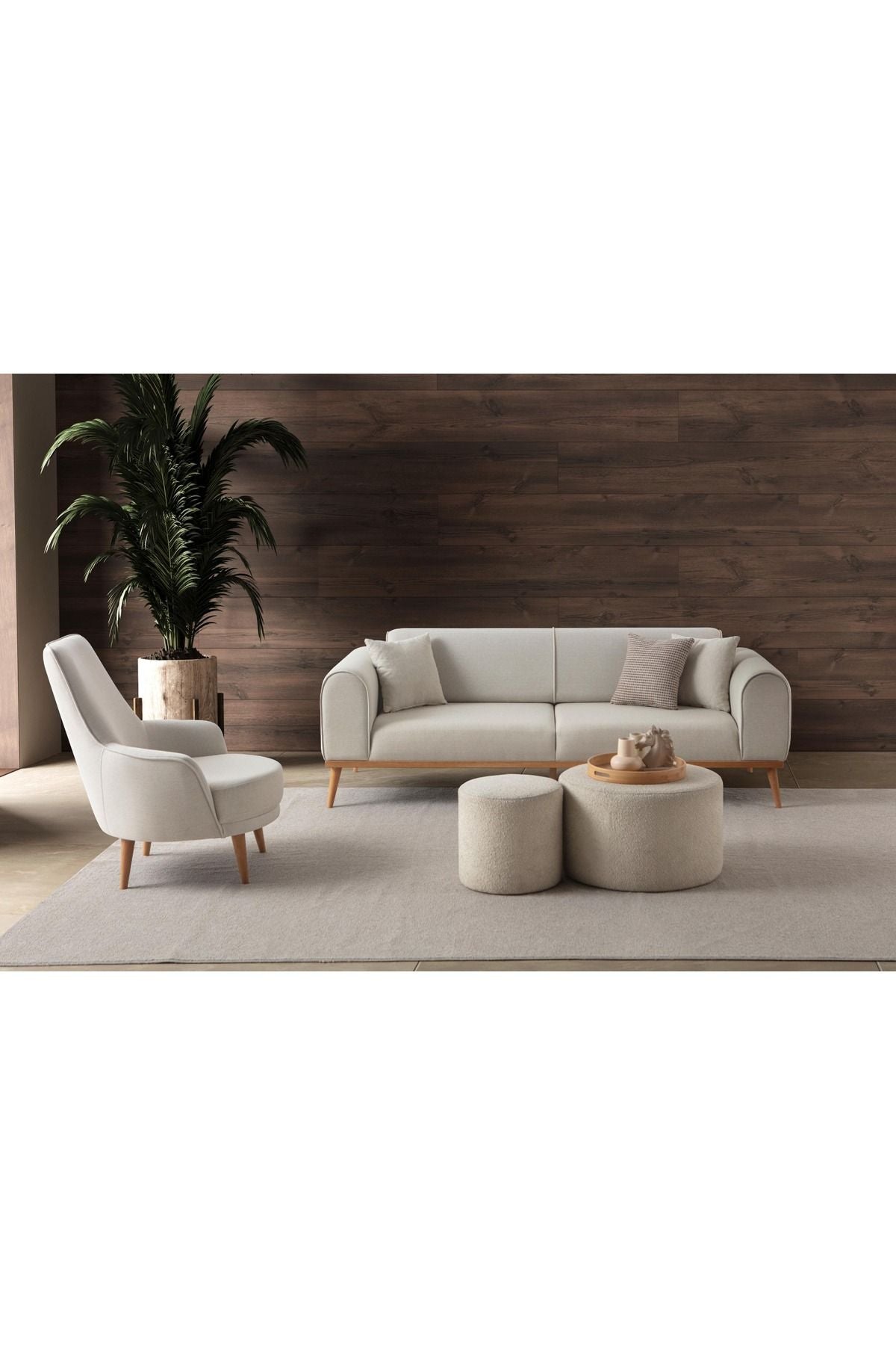 EDSY HOME Rebul ++Koltuk Takımı Bej Renk - Görsel 2