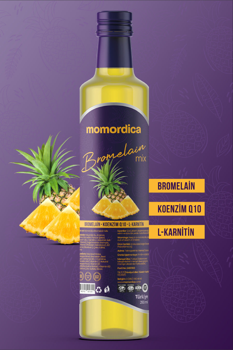 MOMORDİCA Bromelain Mix - (KOENZİM Q10 VE L-KARNİTİN ILAVELİ)