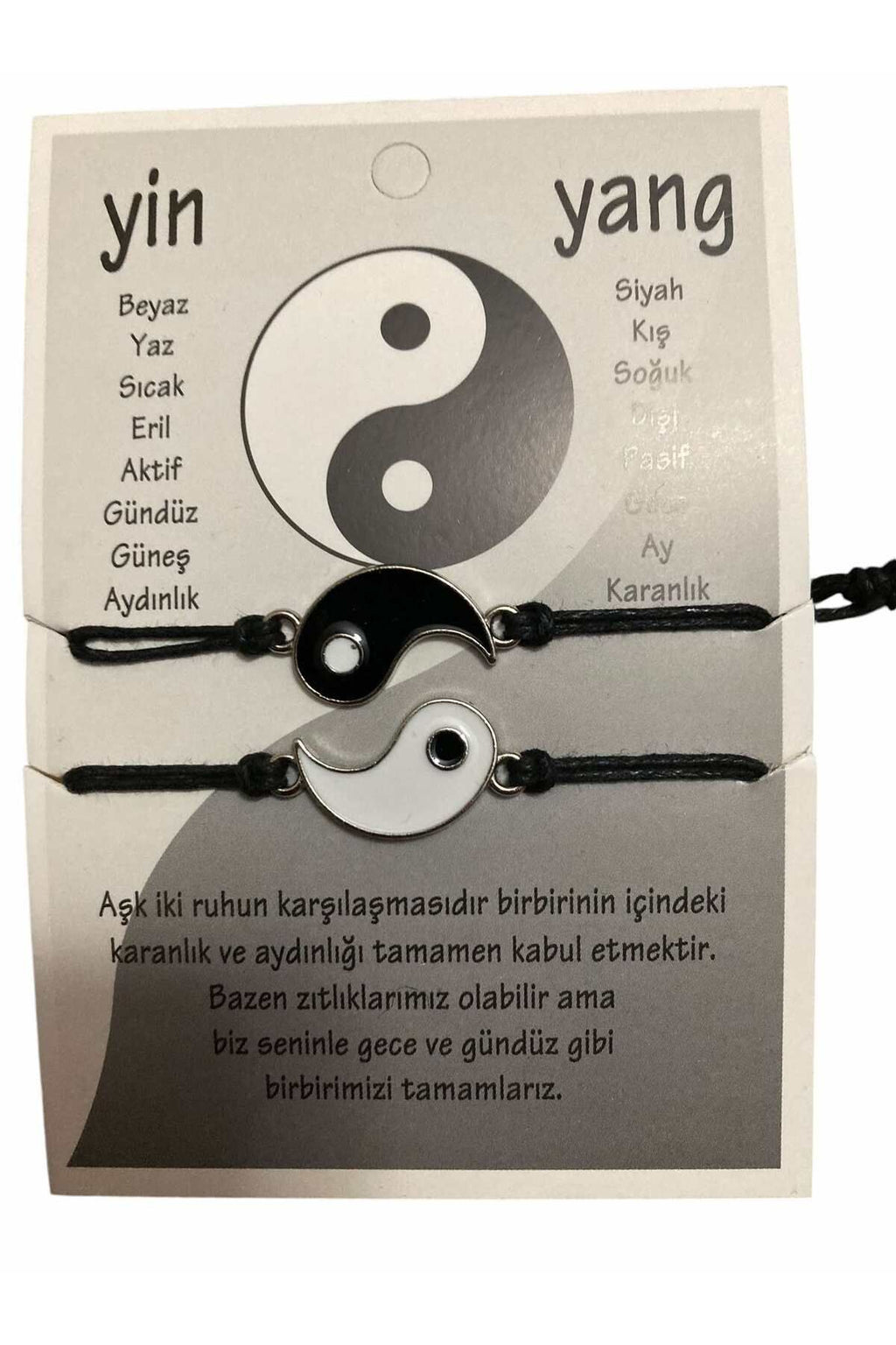 Genel Markalar Yin Yang 2'li Arkadaşlık Ve Sevgili Şans Bilekliği – Uyum Ve Dengeyi Simgeleyen Aksesuar - orange 2