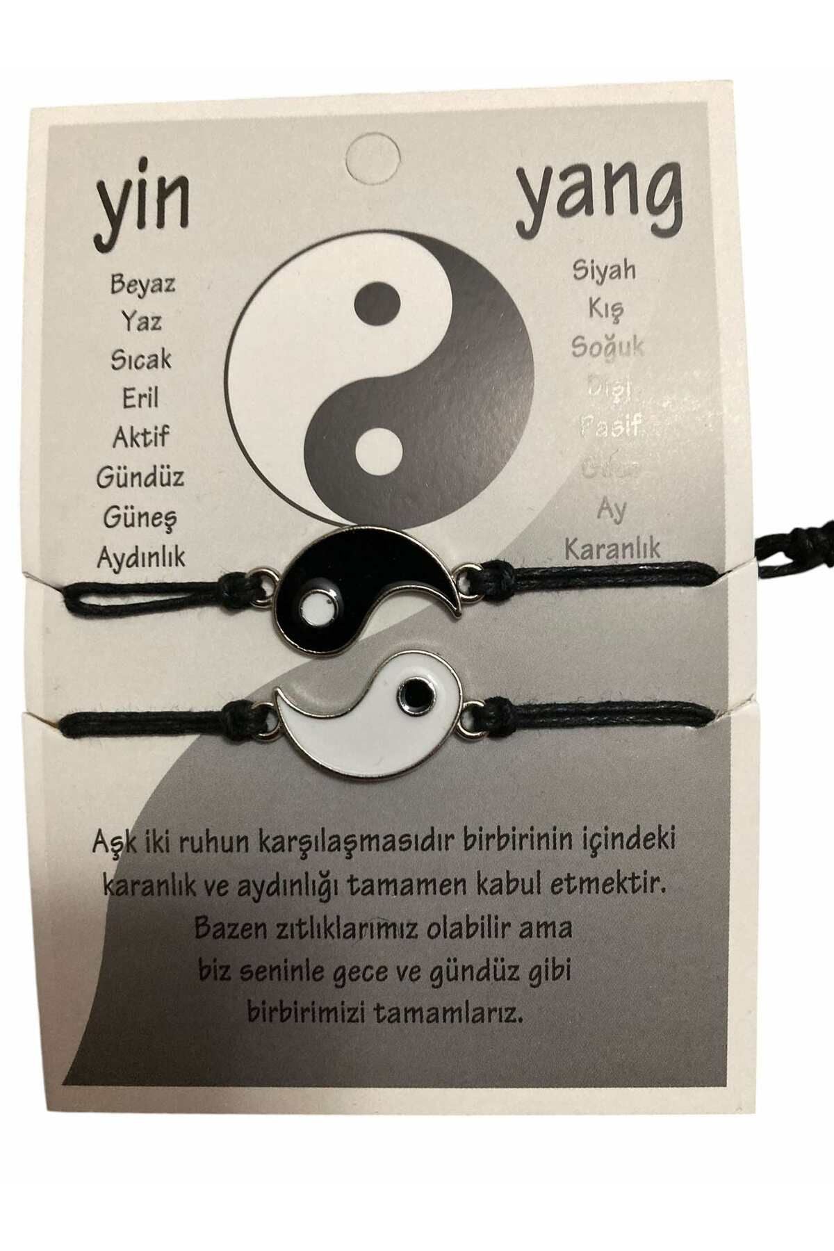 Genel Markalar Yin Yang 2'li Arkadaşlık Ve Sevgili Şans Bilekliği – Uyum Ve Dengeyi Simgeleyen Aksesuar - orange 2