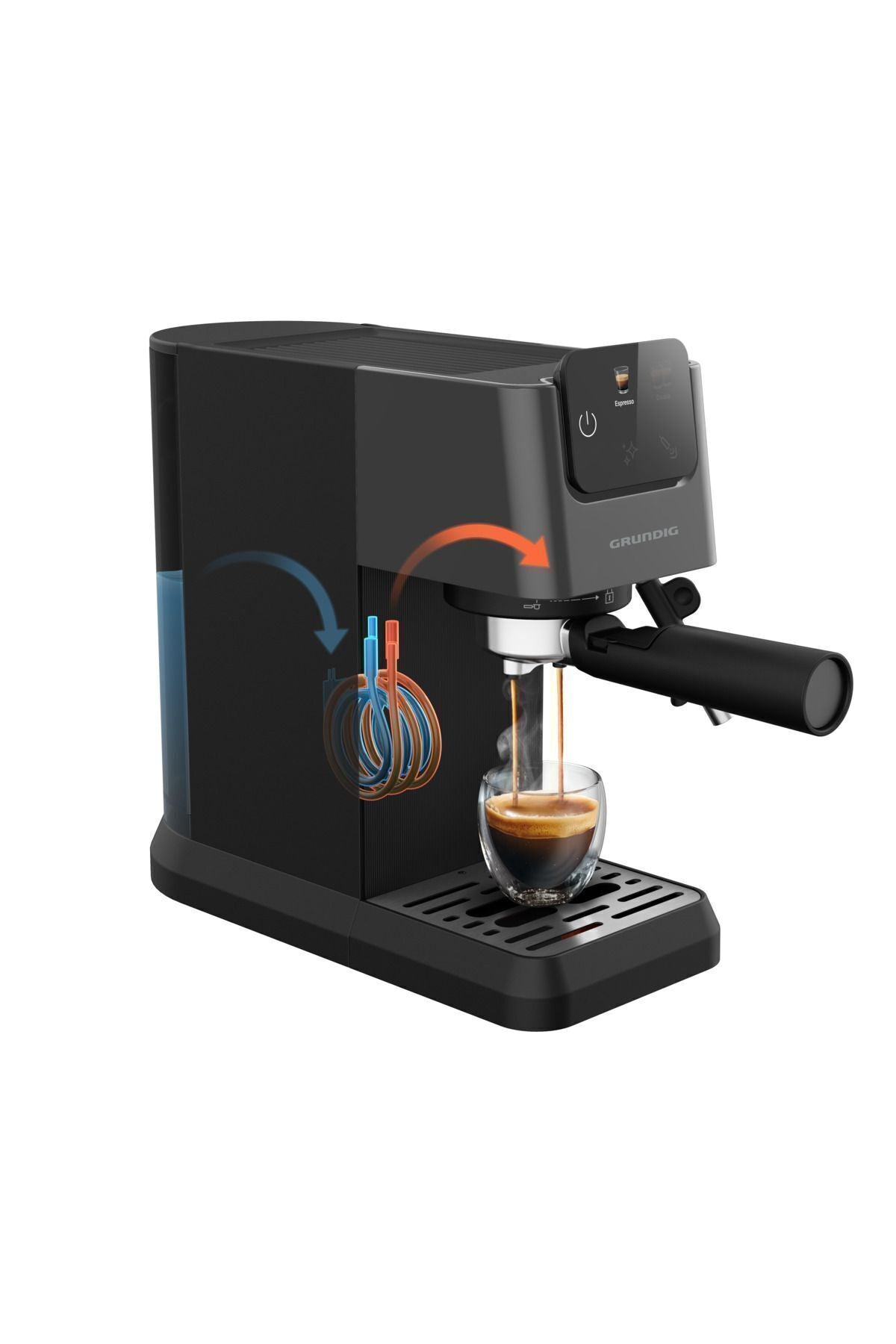 Grundig Delisia Coffee KSM Süt Köpürtücülü Manuel Espresso Makinesi - Görsel 8