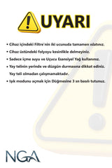 NGA 300 ml H2O Ultrasonik Ledli Hava Nemlendirici Buhar Makinesi Ve Aroma Difüzörü - Koku Hediyeli