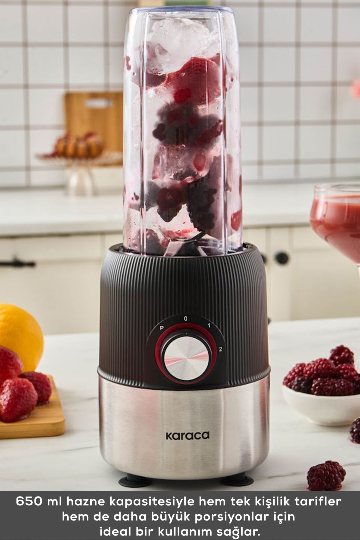 Karaca Blend & Rush Inox Personal Kişisel Smoothie Blender Black - Görsel 4